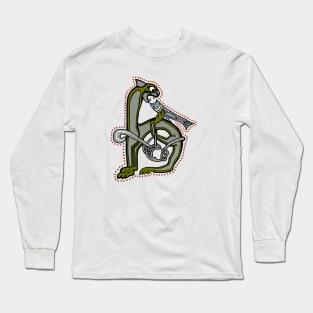 Celtic Cat Letter H Long Sleeve T-Shirt